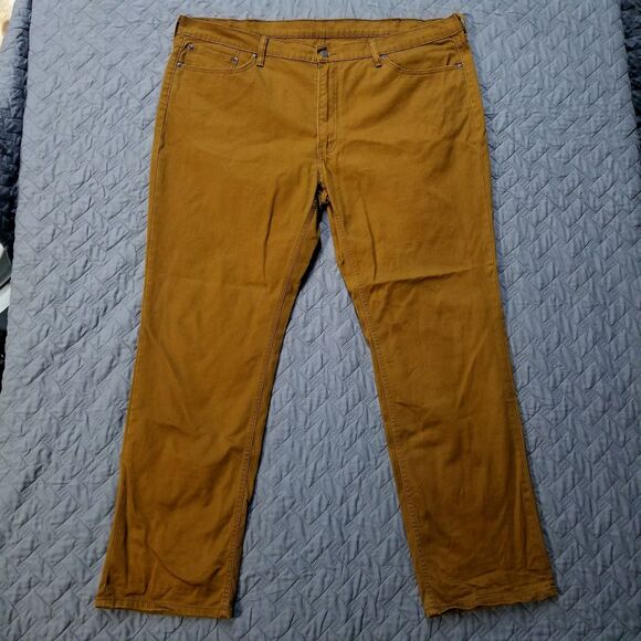 Levis Jeans Mens 46X34 Brown 541 Straight Leg Dark Wash American Denim Casual - Picture 1 of 12